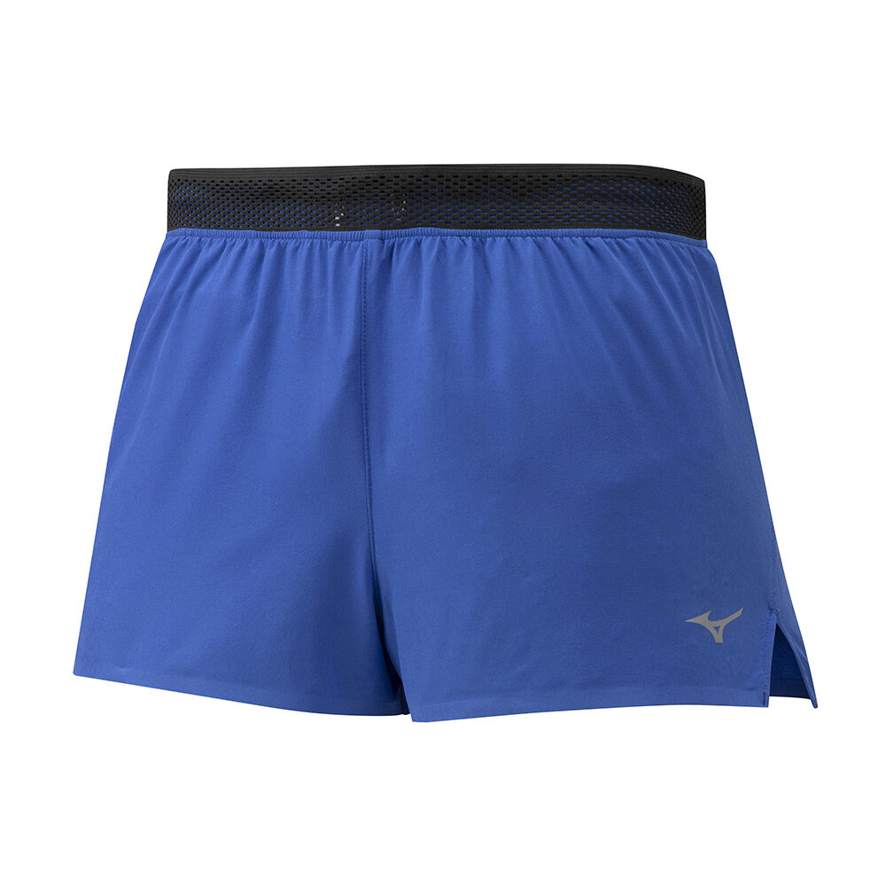 Mens Mizuno Aero Split 1.5 Running Shorts Blue Philippines (QRPADF621)